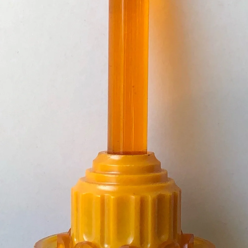 Vintage Rare Paramount Saucer Shaped Orange Bubble Light Art Deco